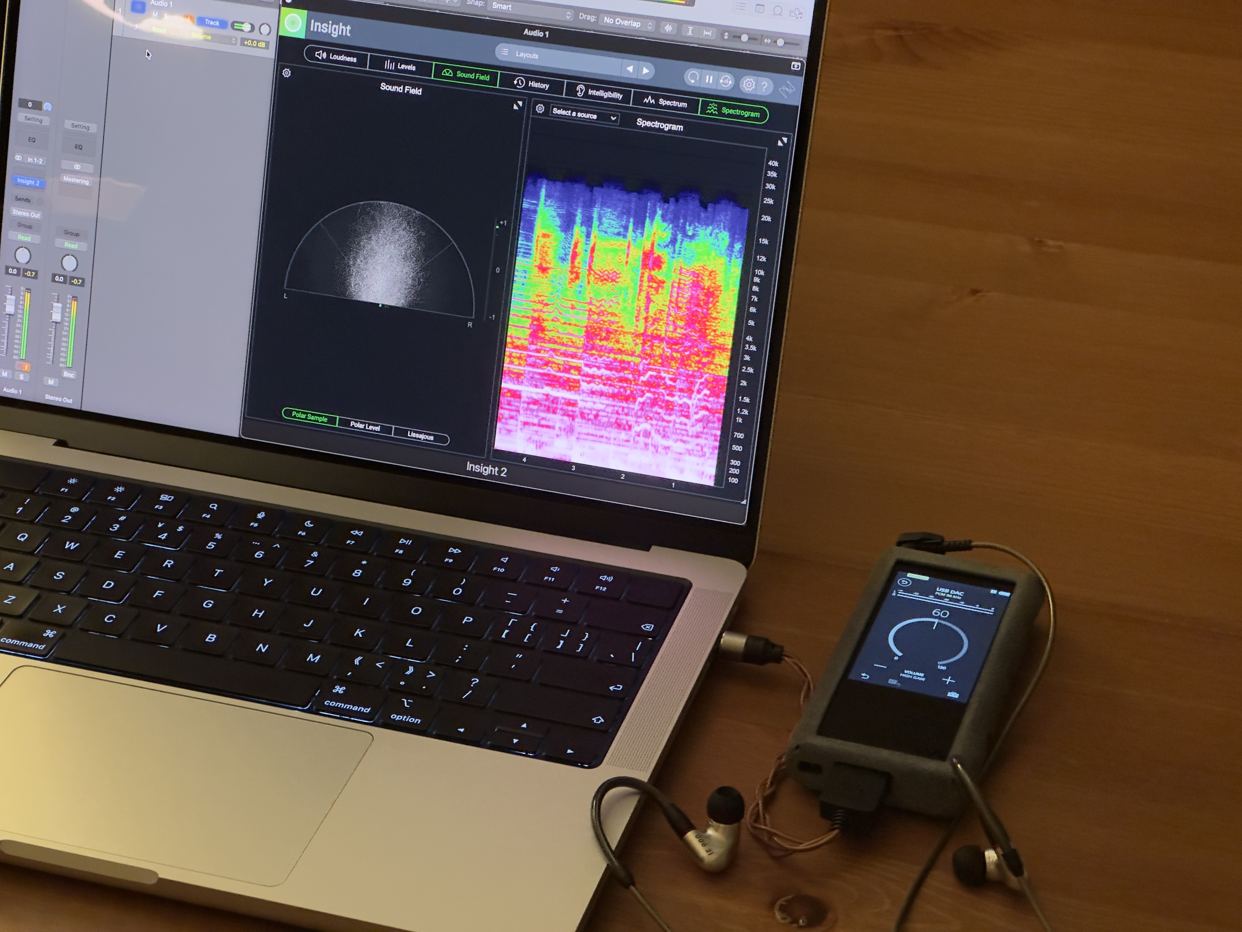 Ian's audio listening setup